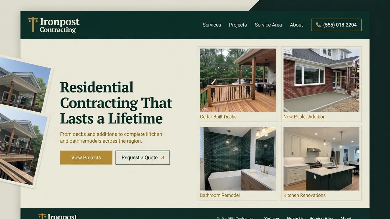 contractor website design