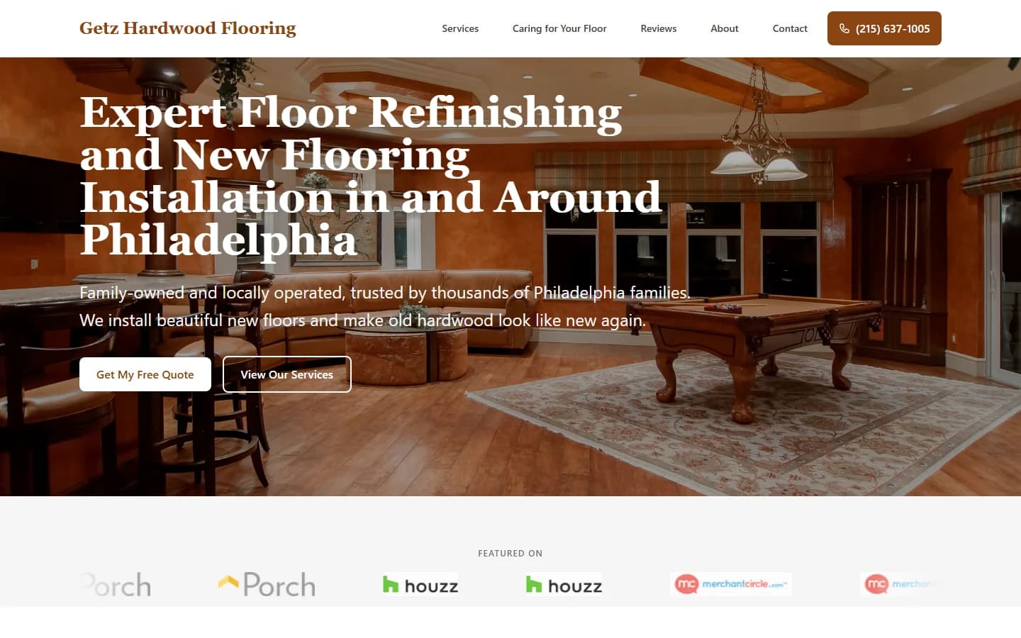 web design for flooring installers