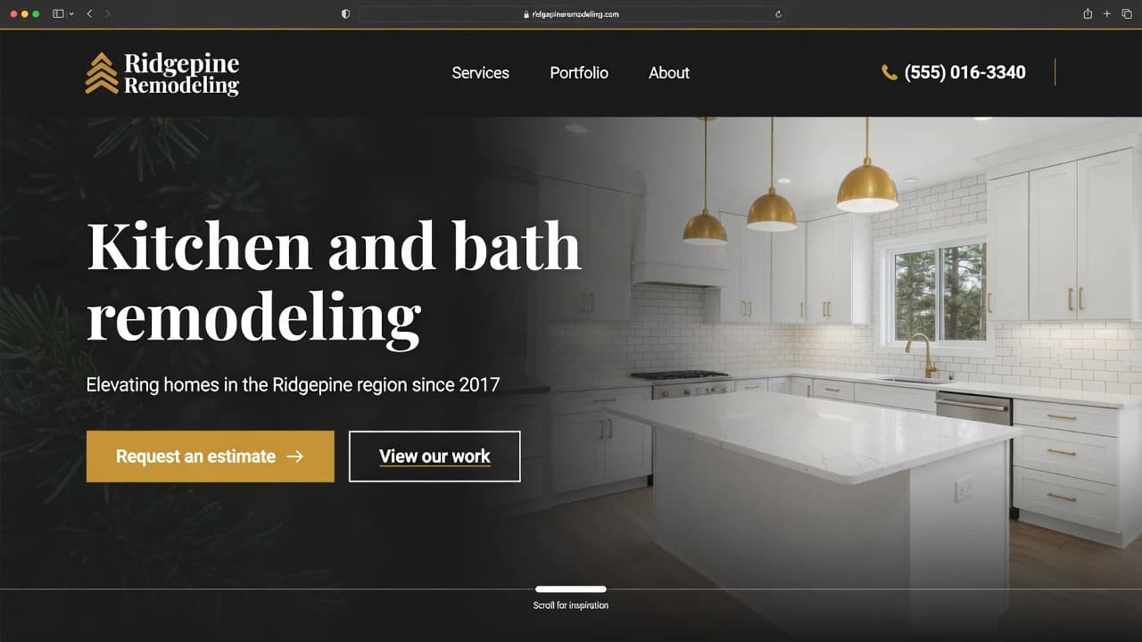 website design for remodeling company