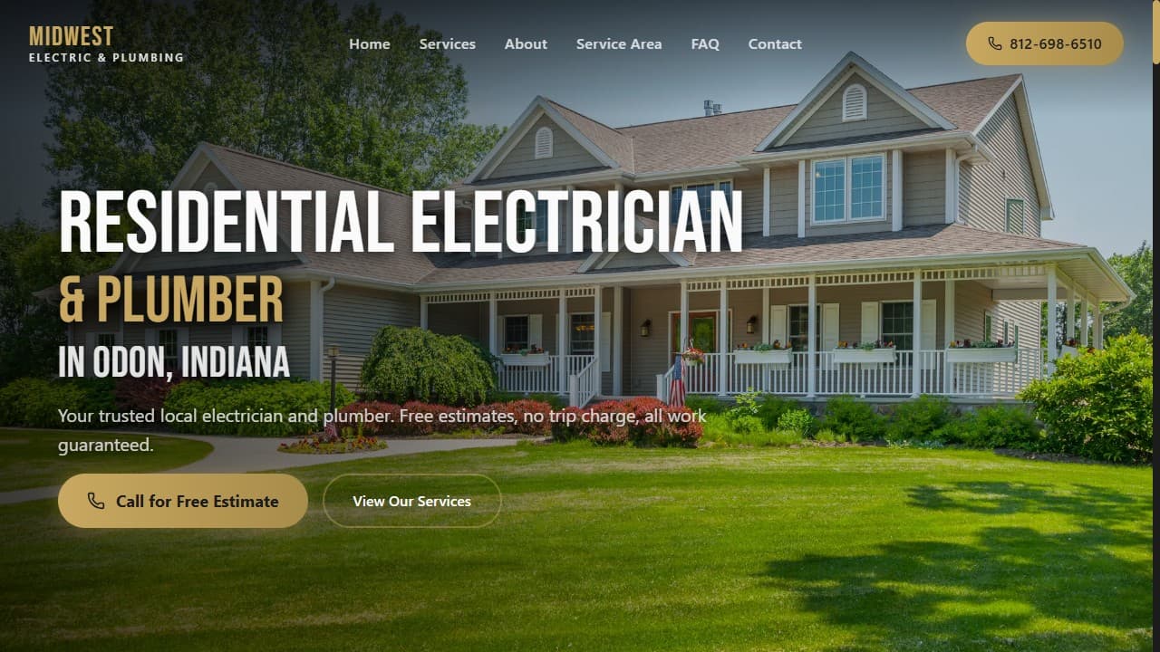 designing websites for plumbers