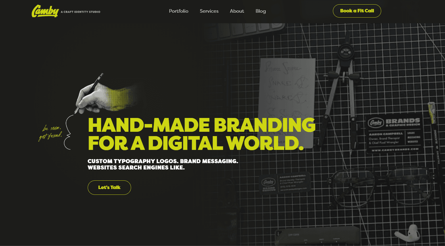 Custom website for Camby Designs