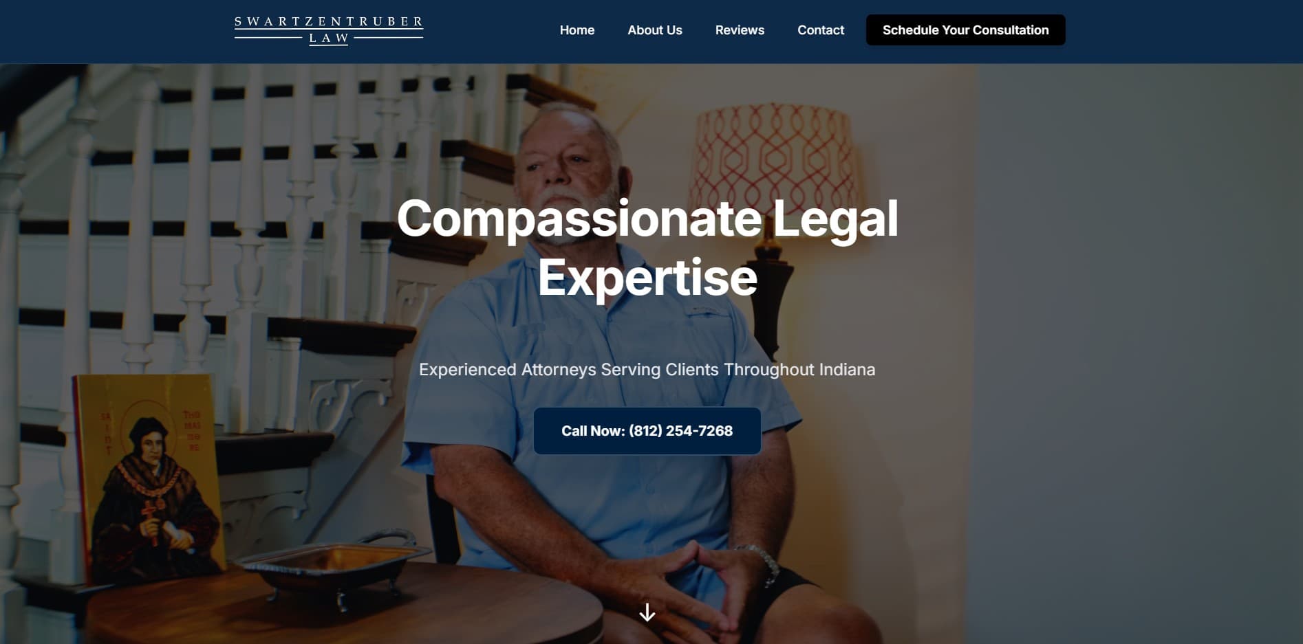 Custom website for Swartzentruber Law — legal services services